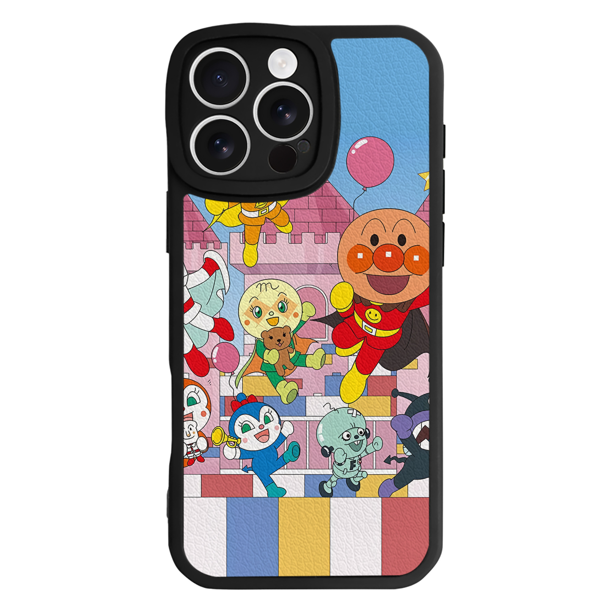 （画像用） アンパンマン Anpanman 【iPhone 16シリーズ対応】シリコンスマホケース（レザー調） 材質：シリコン
